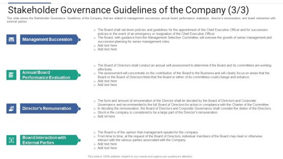 Shareholder Governance Enhance Comprehensive Corporate Performance Stakeholder Guidelines Company Topics PDF