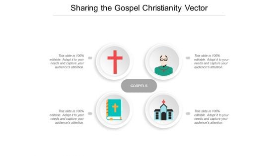 Sharing The Gospel Christianity Vector Ppt Powerpoint Presentation Infographic Template Graphics Template