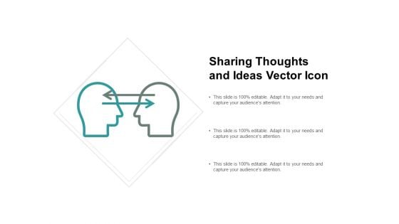 Sharing Thoughts And Ideas Vector Icon Ppt PowerPoint Presentation Outline Layouts