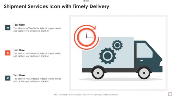 Shipment Services Icon With Timely Delivery Portrait PDF