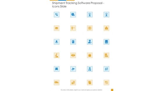 Shipment Tracking Software Proposal Icons Slide One Pager Sample Example Document Shipment Tracking Software Proposal Icons Slide One Pager Sample Example Document