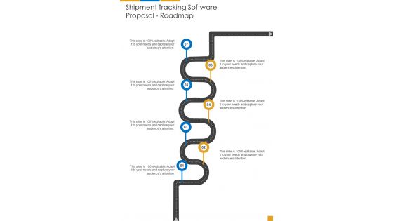 Shipment Tracking Software Proposal Roadmap One Pager Sample Example Document Shipment Tracking Software Proposal Roadmap One Pager Sample Example Document