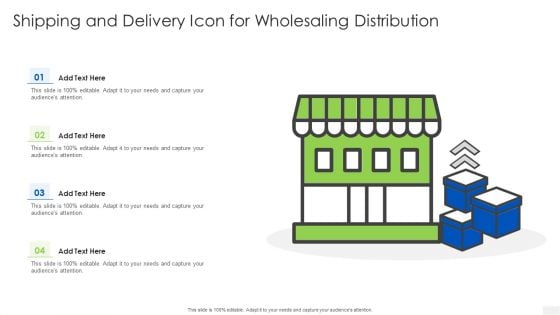 Shipping And Delivery Icon For Wholesaling Distribution Mockup PDF