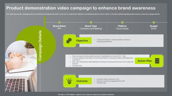 Shopper And Client Marketing Plan To Boost Sales Product Demonstration Video Campaign Enhance Brand Diagrams PDF