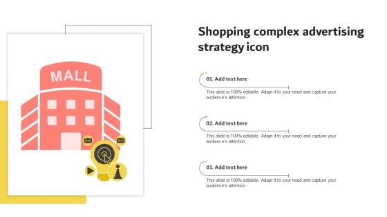 Shopping Complex Advertising Strategy Icon Icons PDF
