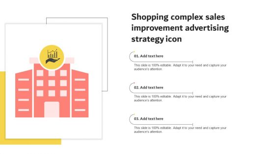 Shopping Complex Sales Improvement Advertising Strategy Icon Sample PDF