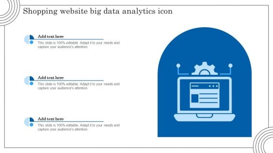 Shopping Website Big Data Analytics Icon Ideas PDF