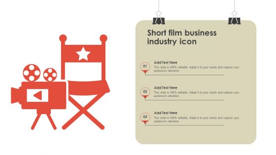 Short Film Business Industry Icon Ideas PDF