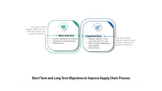 Short Term And Long Term Objectives To Improve Supply Chain Process Ppt PowerPoint Presentation File Designs Download PDF