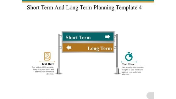 Short Term And Long Term Planning Icons Ppt PowerPoint Presentation Portfolio Icons