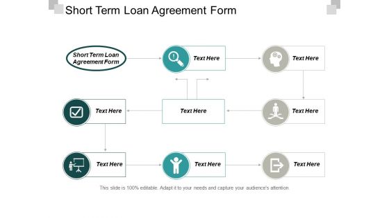 Short Term Loan Agreement Form Ppt PowerPoint Presentation Inspiration Picture Cpb