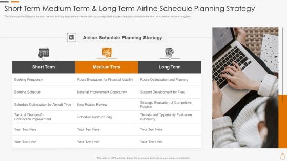 Short Term Medium Term And Long Term Airline Schedule Planning Strategy Template PDF