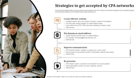 Significance Of CPA To Maximize Digital Marketing ROI Strategies To Get Accepted By CPA Networks Slides PDF