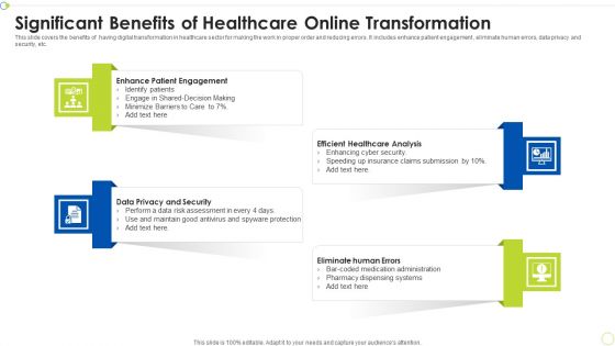 Significant Benefits Of Healthcare Online Transformation Ppt PowerPoint Presentation File Introduction PDF Significant Benefits Of Healthcare Online Transformation Ppt PowerPoint Presentation File Introduction PDF