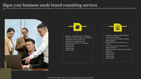 Signs Your Business Needs Brand Consulting Building Consultation Services Business Portrait PDF