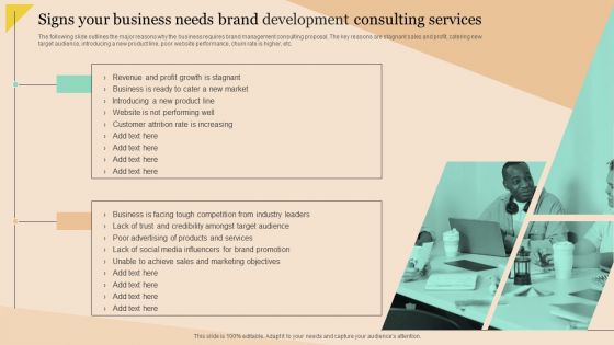 Signs Your Business Needs Brand Development Consulting Services Ppt PowerPoint Presentation File Pictures PDF