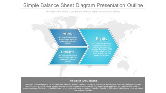 Simple Balance Sheet Diagram Presentation Outline
