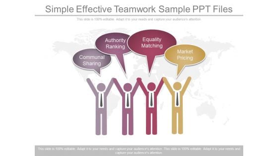 Simple Effective Teamwork Sample Ppt Files