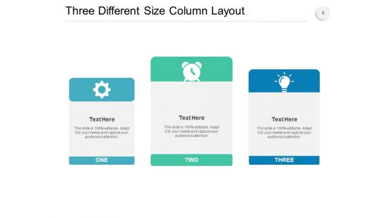 Simple Three Column CSS Layout Content Icons Strip Layout Ppt PowerPoint Presentation Complete Deck
