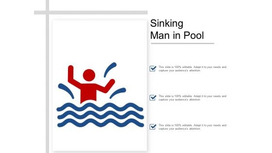 Sinking Man In Pool Ppt PowerPoint Presentation File Brochure