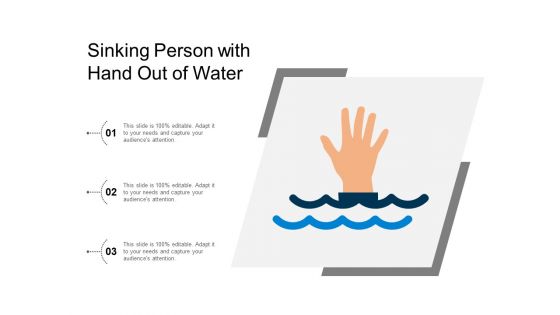 Sinking Person With Hand Out Of Water Ppt PowerPoint Presentation Icon Show