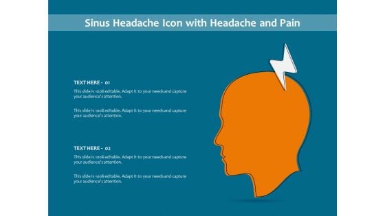 Sinus Headache Icon With Headache And Pain Ppt PowerPoint Presentation Gallery Skills PDF