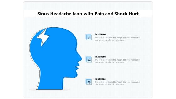 Sinus Headache Icon With Pain And Shock Hurt Ppt PowerPoint Presentation File Background PDF