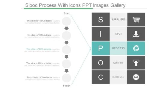 Sipoc Process With Icons Ppt Images Gallery