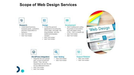 Site Development And Design Scope Of Web Design Services Ppt Slides Objects PDF
