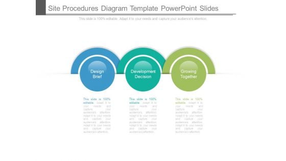 Site Procedures Diagram Template Powerpoint Slides