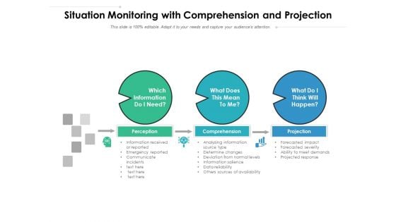 Situation Monitoring With Comprehension And Projection Ppt PowerPoint Presentation Professional Styles PDF