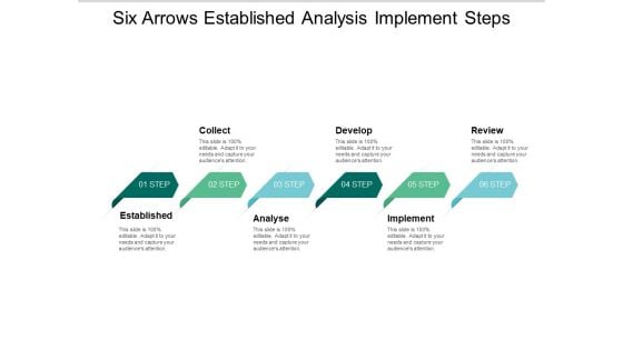 Six Arrows Established Analysis Implement Steps Ppt PowerPoint Presentation Gallery Brochure Six Arrows Established Analysis Implement Steps Ppt PowerPoint Presentation Gallery Brochure