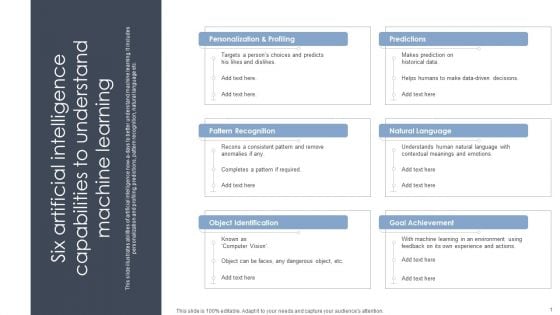 Six Artificial Intelligence Capabilities To Understand Machine Learning Structure PDF