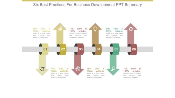 Six Best Practices For Business Development Ppt Summary