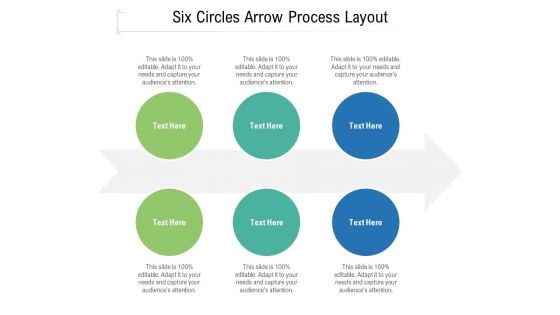 Six Circles Arrow Process Layout Ppt PowerPoint Presentation File Deck PDF