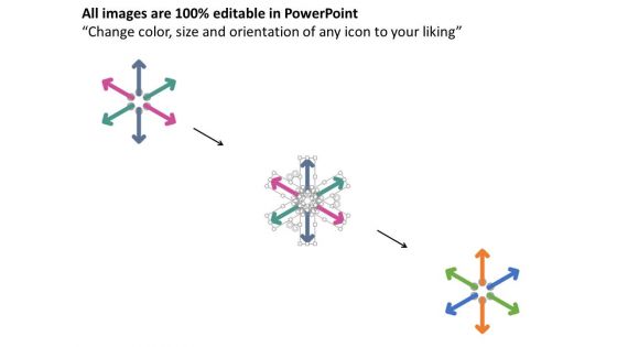 Six Circular Arrows With Icons Powerpoint Template