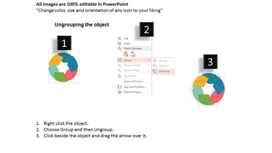 Six Circular Steps With Icons Powerpoint Template