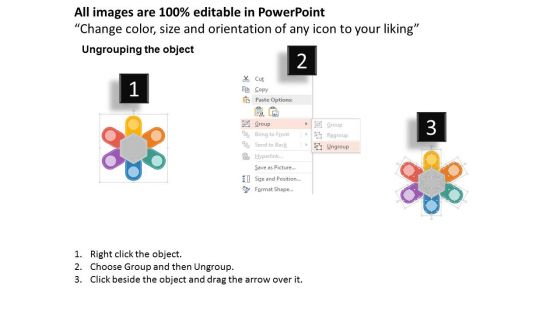 Six Circular Tags With Icons Powerpoint Template