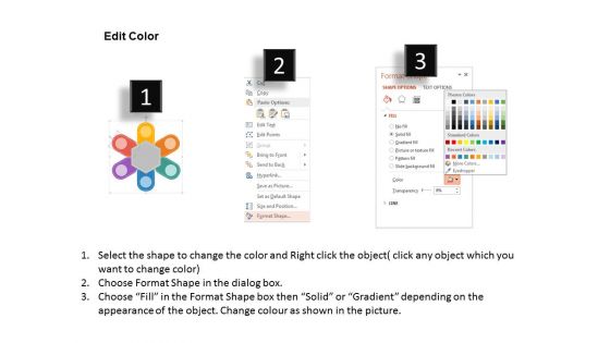 Six Circular Tags With Icons Powerpoint Template