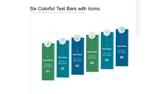 Six Colorful Text Bars With Icons Ppt PowerPoint Presentation Styles Outfit