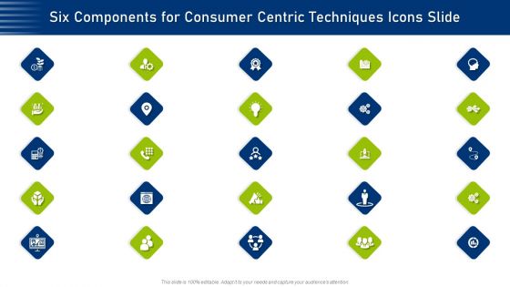 Six Components For Consumer Centric Techniques Icons Slide Ppt Styles Rules PDF