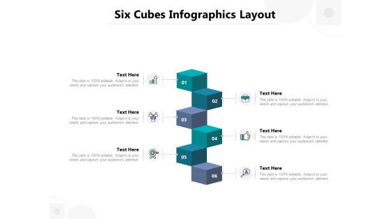 Six Cubes Infographics Layout Ppt PowerPoint Presentation Show Skills