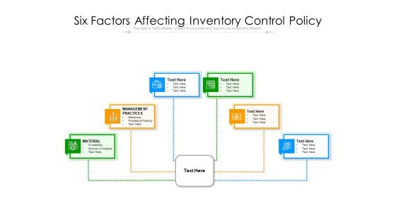 Six Factors Affecting Inventory Control Policy Ppt PowerPoint Presentation Gallery Influencers PDF