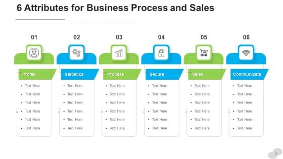 Six Features Process Sales Ppt PowerPoint Presentation Complete Deck With Slides