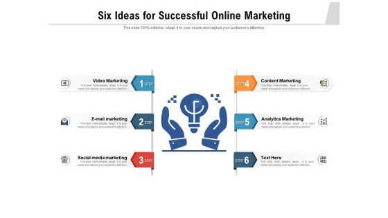 Six Ideas For Successful Online Marketing Ppt PowerPoint Presentation Styles Slide PDF