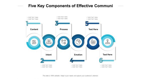 Six Key Components Of Effective Communication Ppt PowerPoint Presentation Portfolio PDF