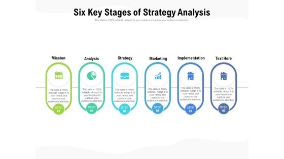 Six Key Stages Of Strategy Analysis Ppt PowerPoint Presentation Gallery Topics PDF