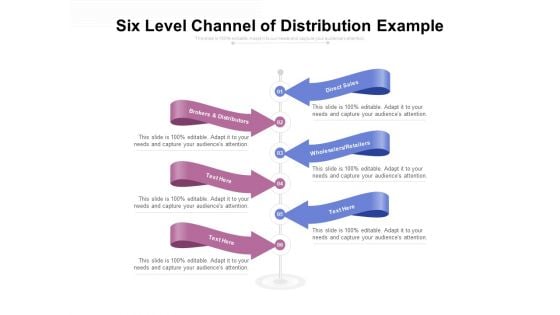 Six Level Channel Of Distribution Example Ppt PowerPoint Presentation Professional Graphics Example PDF