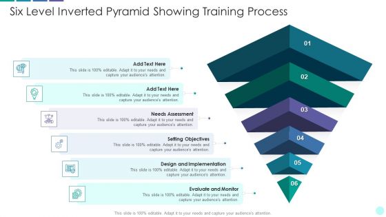 Six Level Inverted Pyramid Showing Training Process Topics PDF