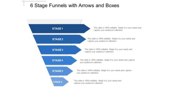 Six Levels Funnel For Sales Process Ppt PowerPoint Presentation Infographics Display